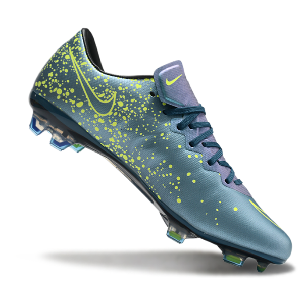 Botas de fútbol Nike Air Zoom Mercurial Vapor 10 Elite FG para terreno firme, color plata y verde