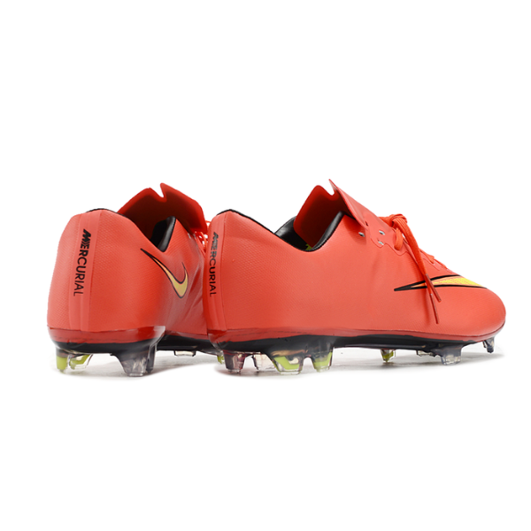 Botas de fútbol Nike Air Zoom Mercurial Vapor 10 Elite FG para terreno firme, color rojo y amarillo