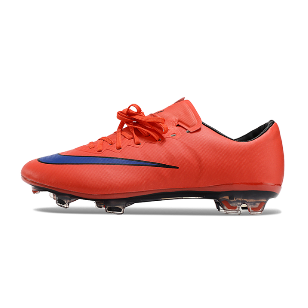Botas de fútbol Nike Air Zoom Mercurial Vapor 10 Elite FG para terreno firme, color rojo y azul