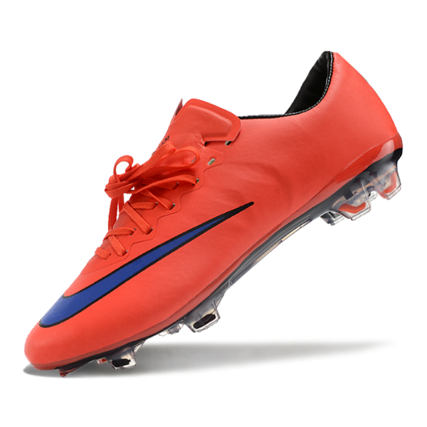 Botas de fútbol Nike Air Zoom Mercurial Vapor 10 Elite FG para terreno firme, color rojo y azul