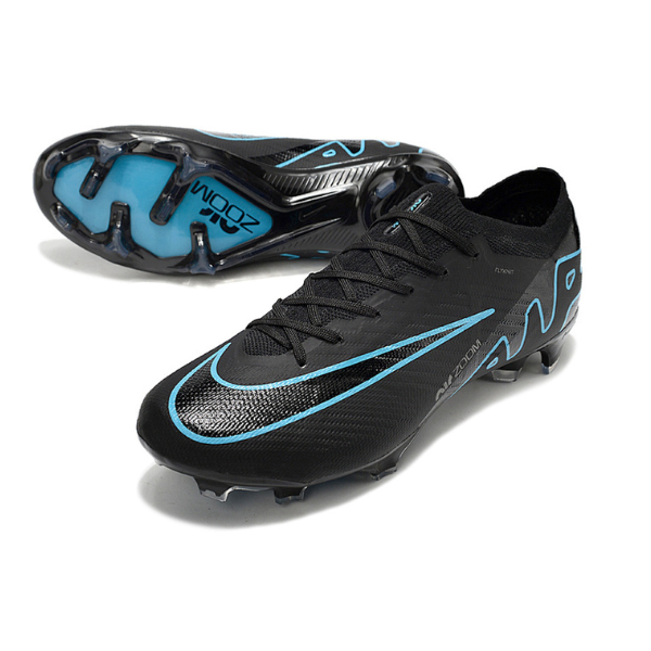 Nike Zoom Mercurial Vapor 15 Elite Black and Blue Firm Ground FG Football Boot