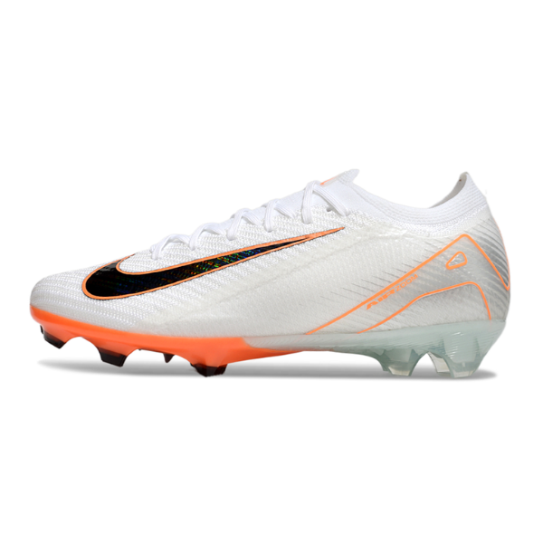 Nike Air Zoom Mercurial Vapor 16 Elite White and Orange Firm Ground FG Football Boot
