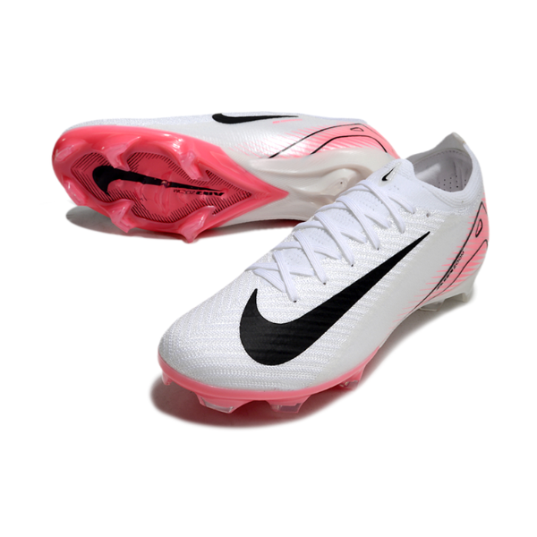 Nike Air Zoom Mercurial Vapor 16 Elite White and Light Pink Firm Ground FG Football Boot