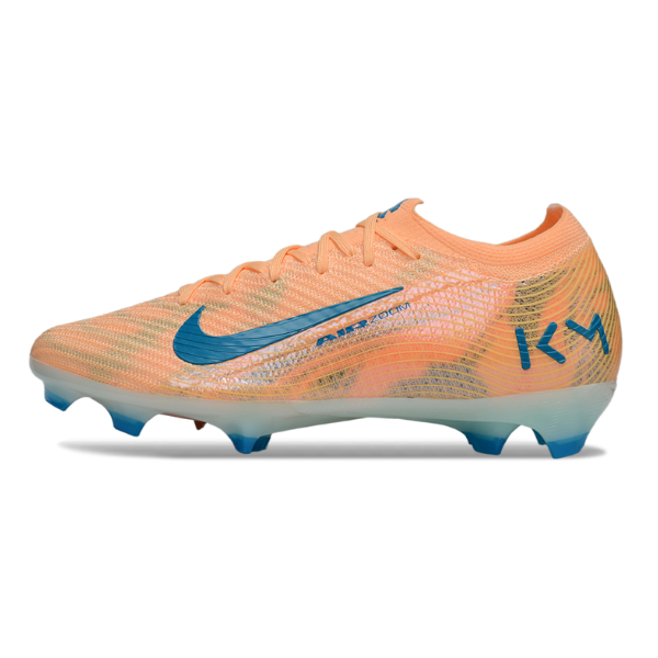 Botas de fútbol Nike Air Zoom Mercurial Vapor 16 Elite Mbappé naranjas para terreno firme FG