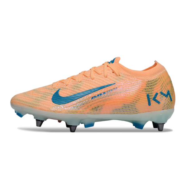 Botas de fútbol Nike Air Zoom Mercurial Vapor 16 Elite Mbappé naranjas con tacos mixtos SG