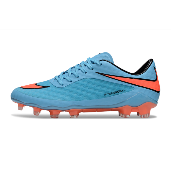 Botas de fútbol Nike Phantom Hypervenom Elite FG para terreno firme, color azul claro