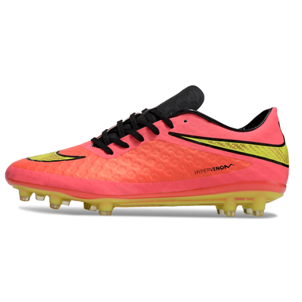 Botas de fútbol Nike Phantom Hypervenom Elite FG para terreno firme, color rosa y verde
