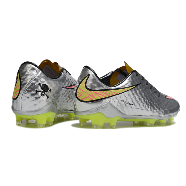 Nike Phantom Hypervenom Elite Gray Gold and Pink Firm Ground FG Football Boot
