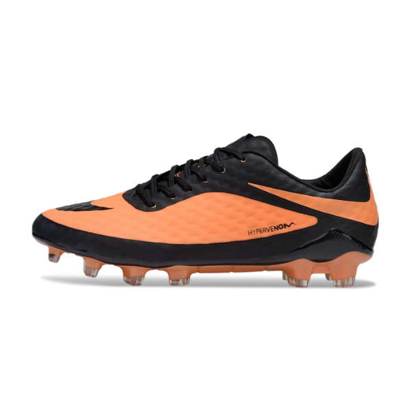 Botas de fútbol Nike Phantom Hypervenom Elite FG para terreno firme, color naranja y negro