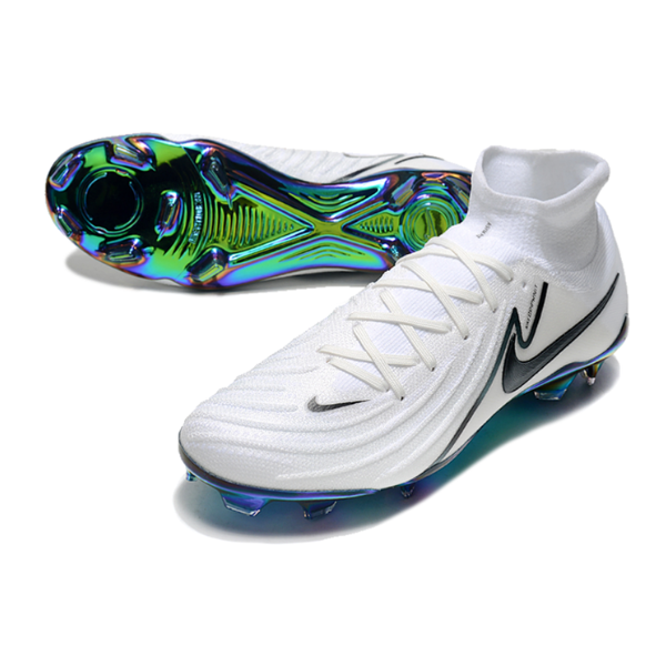 Botas de fútbol Nike Phantom Luna 2 Elite FG para terreno firme, color blanco y verde