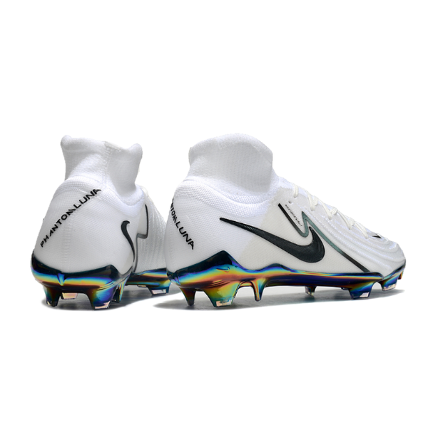 Botas de fútbol Nike Phantom Luna 2 Elite FG para terreno firme, color blanco y verde