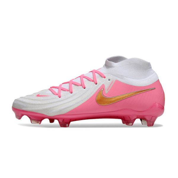Nike Phantom Luna 2 Elite White and Pink Firm Ground FG Football Boot