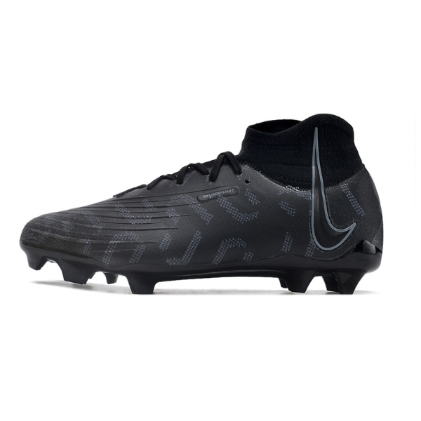 Botas de fútbol Nike Phantom Luna FG para terreno firme, color negro y gris