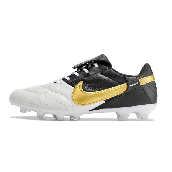 Nike Premier 3 White Black and Gold Firm Ground FG Football Boot