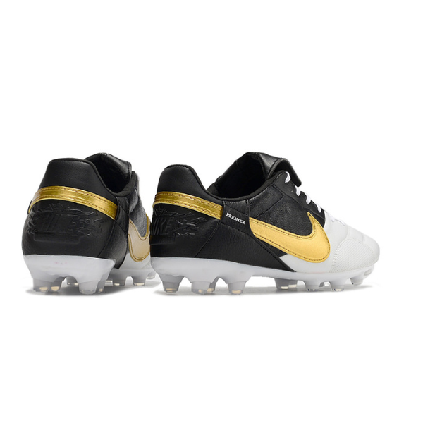 Nike Premier 3 White Black and Gold Firm Ground FG Football Boot