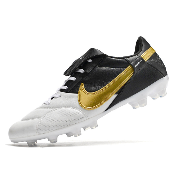 Nike Premier 3 White Black and Gold Firm Ground FG Football Boot