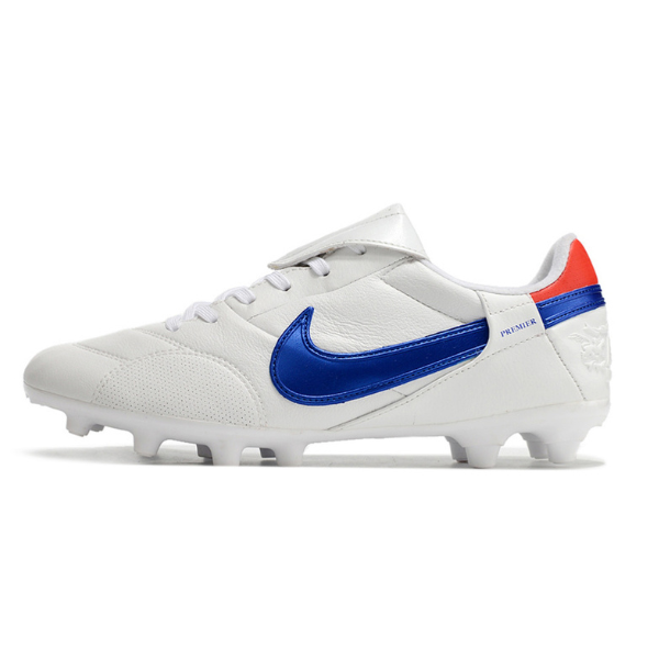 Nike Premier 3 White and Blue Firm Ground FG Football Boot