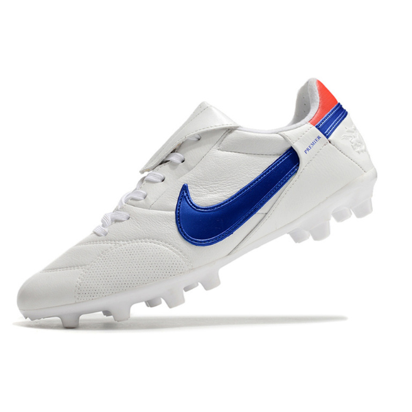 Nike Premier 3 White and Blue Firm Ground FG Football Boot
