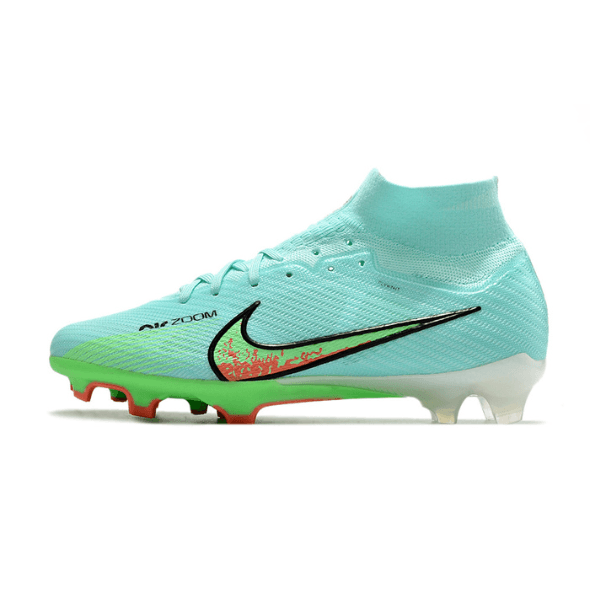 Nike Zoom Mercurial Superfly 9 Elite Light Blue and Green Firm Ground FG Football Boot