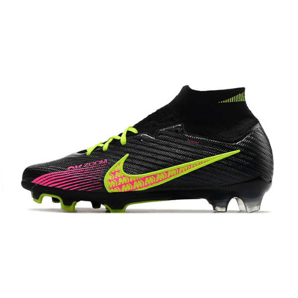 Nike Zoom Mercurial Superfly 9 Elite Black Green and Pink Firm Ground FG Football Boot