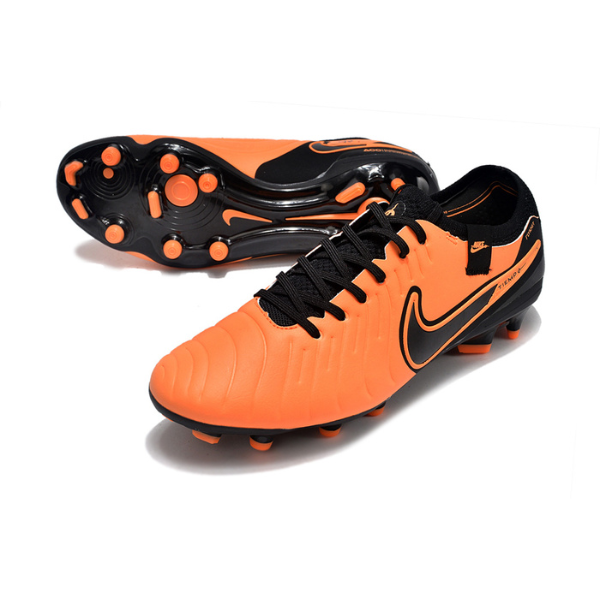 Nike Tiempo 10 Legend Elite Orange and Black Firm Ground FG Football Boot
