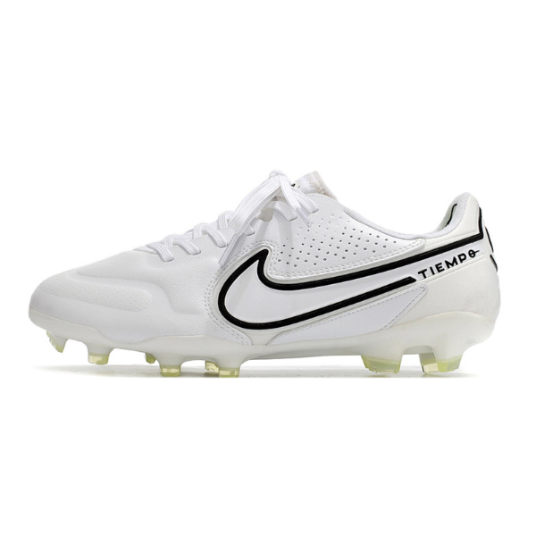 Botas de fútbol Nike Tiempo Legend 9 Elite FG para terreno firme, color blanco y negro