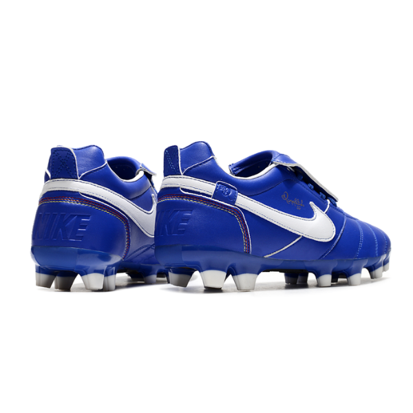 Nike Tiempo R10 Tongue Legend Elite Blue and White Firm Ground FG Football Boot
