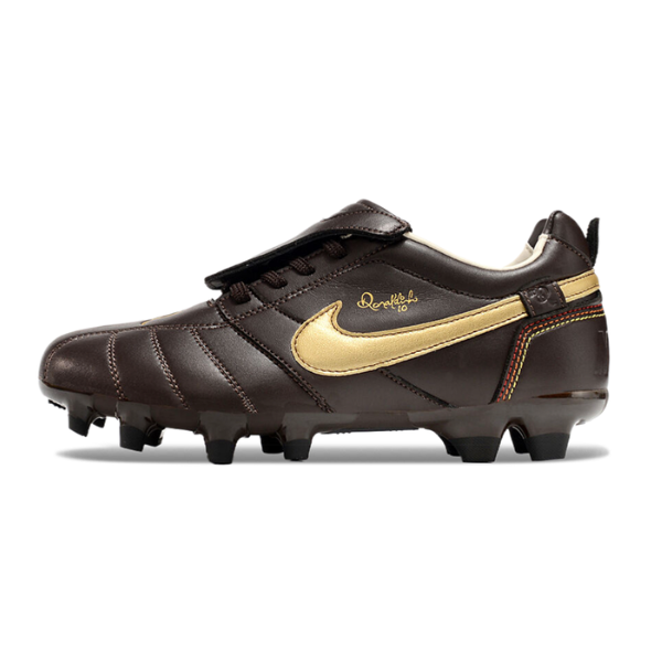 Nike Tiempo R10 Legend Elite Brown and Gold Tongue Firm Ground FG Football Boot