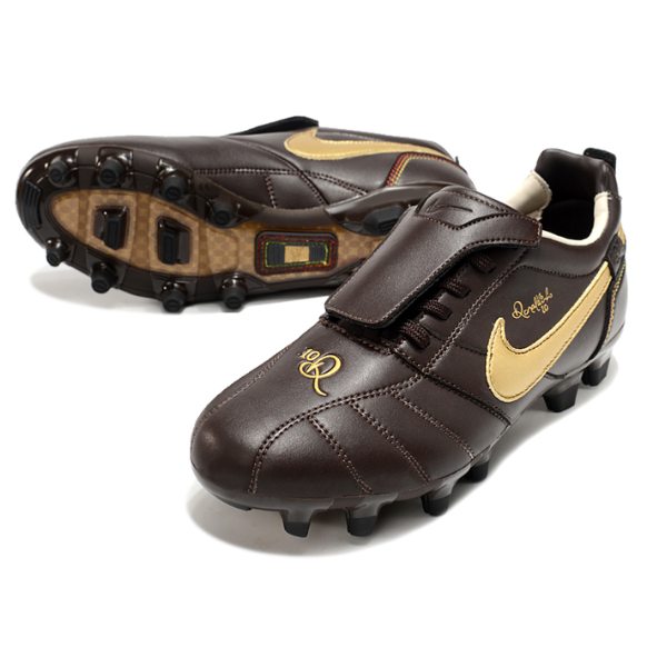 Nike Tiempo R10 Legend Elite Brown and Gold Tongue Firm Ground FG Football Boot