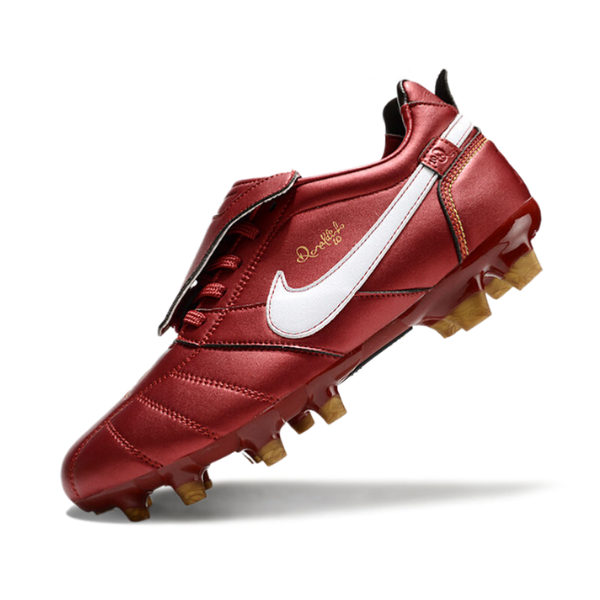 Nike Tiempo R10 Tongue Legend Elite Red and White Firm Ground FG Football Boot