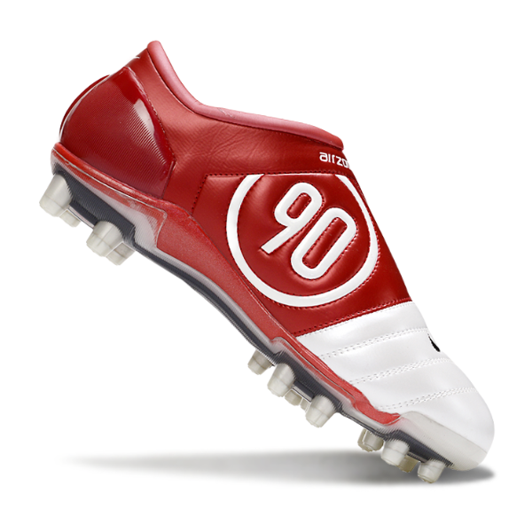 Botas de fútbol Nike Total 90 III FG para terreno firme, color blanco y rojo