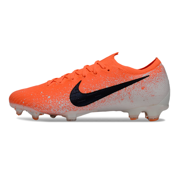 Botas de fútbol Nike Air Zoom Mercurial Vapor 12 Elite para terreno firme, color naranja y blanco, FG