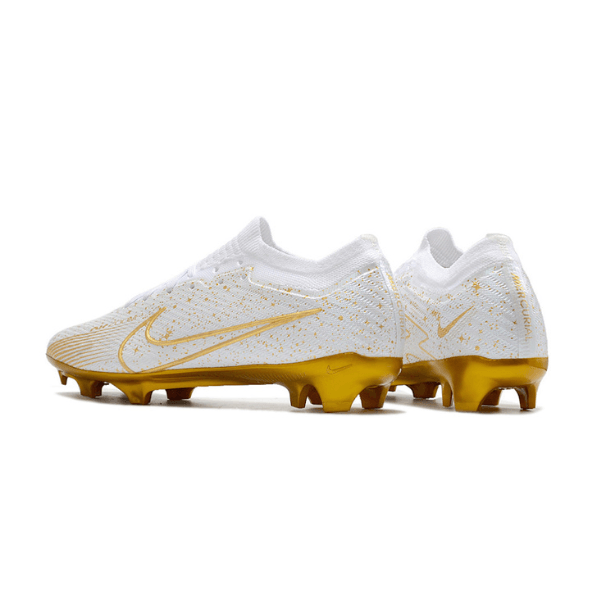 Nike Zoom Mercurial Vapor 15 Elite White and Gold Firm Ground FG Football Boot