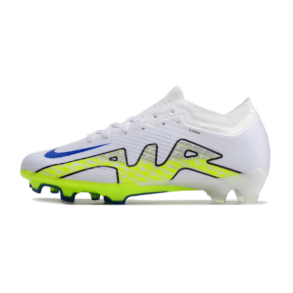Nike Zoom Mercurial Vapor 15 Elite White and Green Firm Ground FG Football Boot