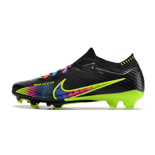 Nike Zoom Mercurial Vapor 15 Elite Black and Colorful Firm Ground FG Football Boot