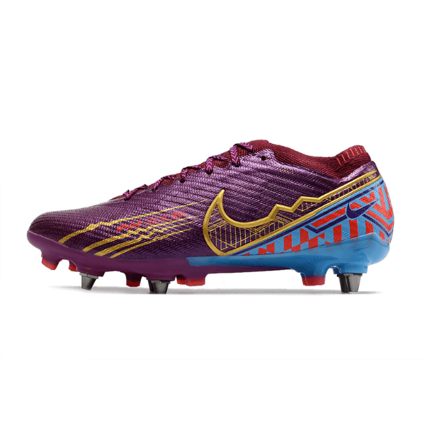 Botas de fútbol Nike Zoom Mercurial Vapor 15 Elite Mbappé con tacos mixtos SG, color morado