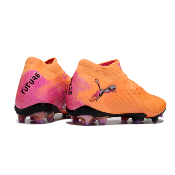 Botas de fútbol Puma Future 8 Firm Ground FG naranja y rosa