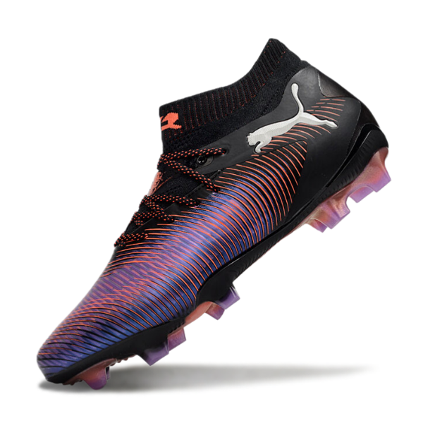 Botas de fútbol Puma Future 8 Neymar Jr Unlimited Pack negras y doradas para terreno firme FG