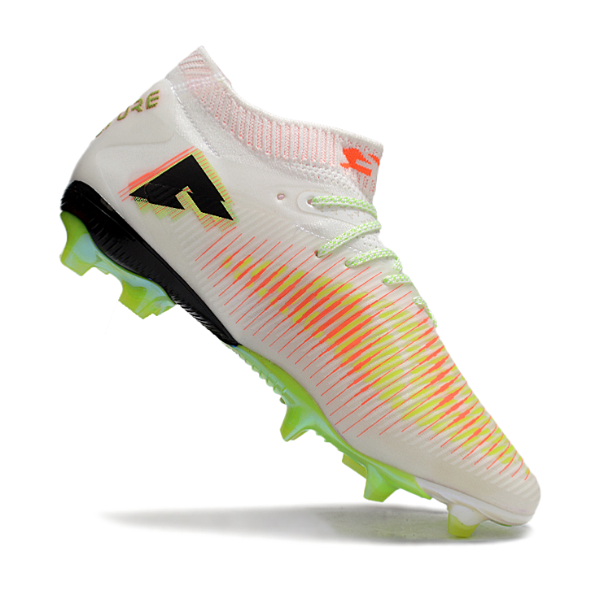 Puma Future 8 White Orange and Green Firm Ground FG Football Boot