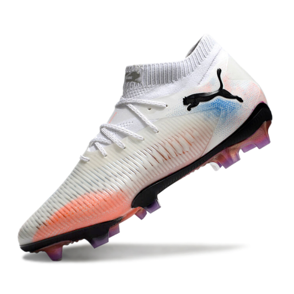 Puma Future 8 White Orange and Blue Firm Ground FG Football Boot
