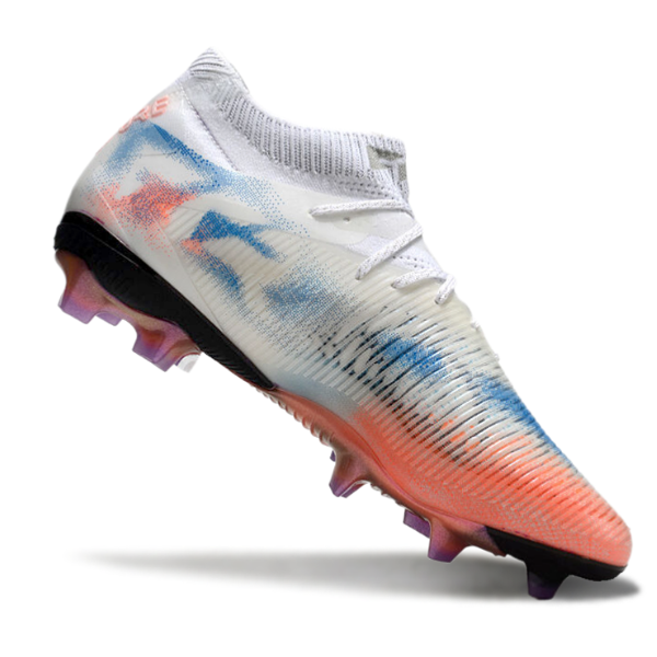 Puma Future 8 White Orange and Blue Firm Ground FG Football Boot