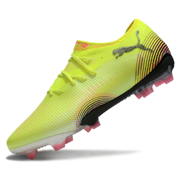 Puma Future 8 Low Yellow and Pink Firm Ground FG Football Boot