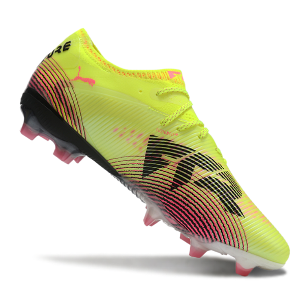 Puma Future 8 Low Yellow and Pink Firm Ground FG Football Boot