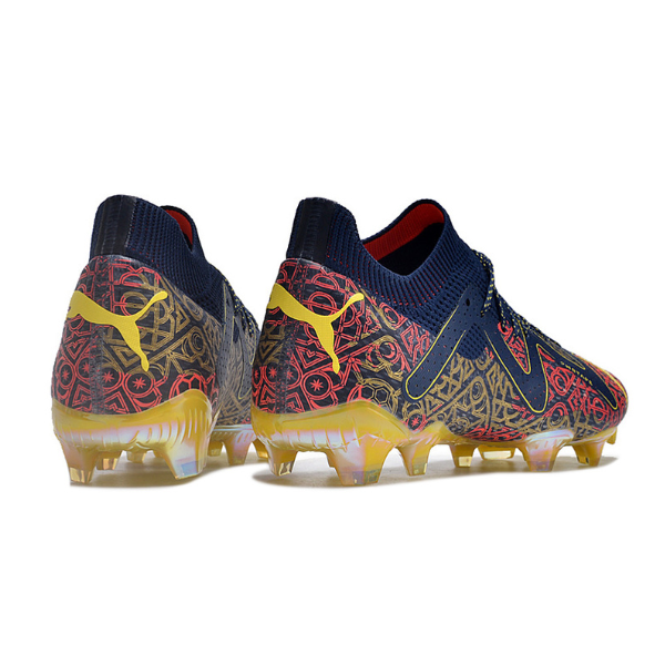 Botas de fútbol Puma Future Ultimate Dream Factory Pack FG para terreno firme, color negro y amarillo