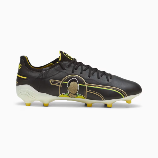 Puma King Ultimate Pelé Legends Pack Black and Yellow Firm Ground FG Football Boot