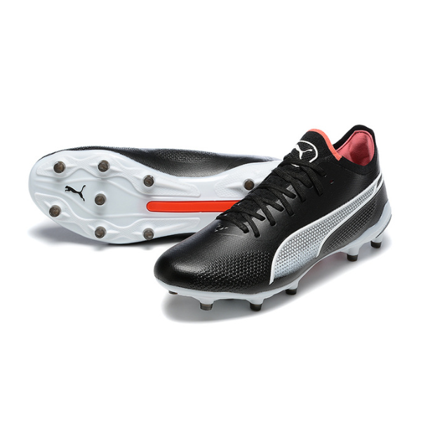 Puma King Ultimate Black White and Orange Firm Ground FG Football Boot