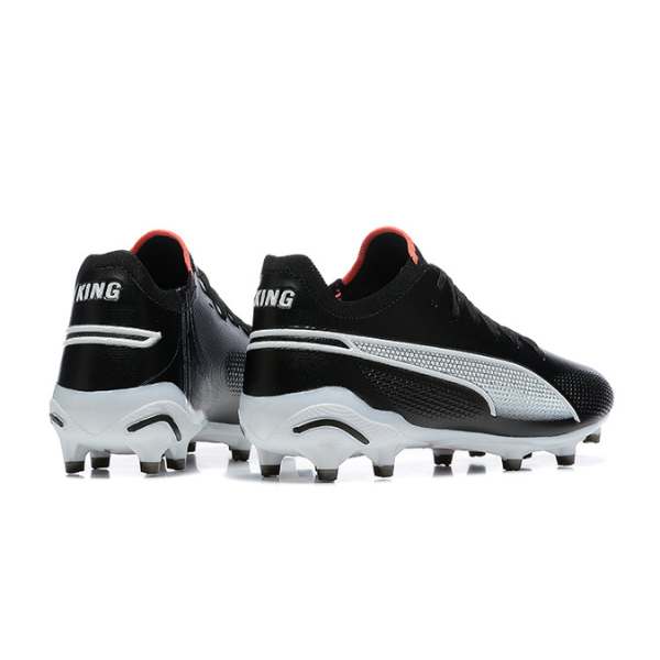 Puma King Ultimate Black White and Orange Firm Ground FG Football Boot