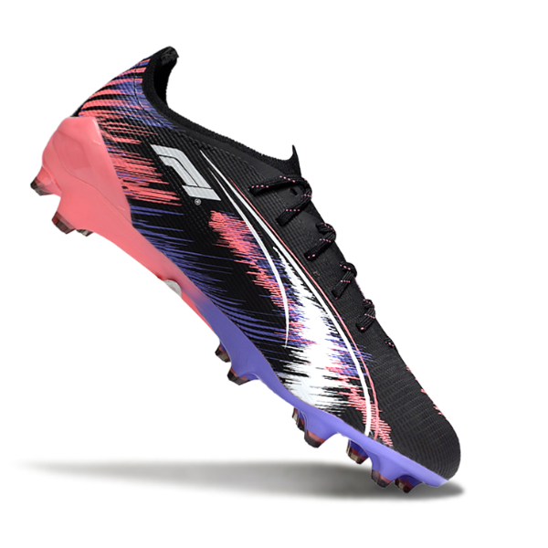 Botas de fútbol Puma Ultra 5 Carbon FG Fórmula 1, color blanco y negro, para terreno firme