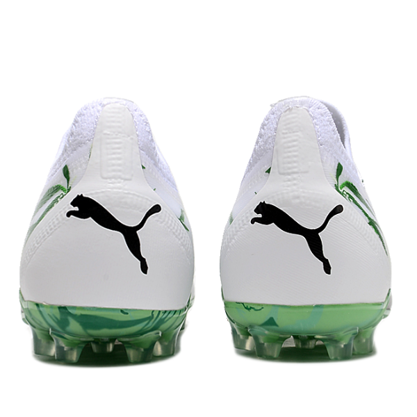Puma Ultra 5 Carbon White and Green Multi Ground MG Football Boot