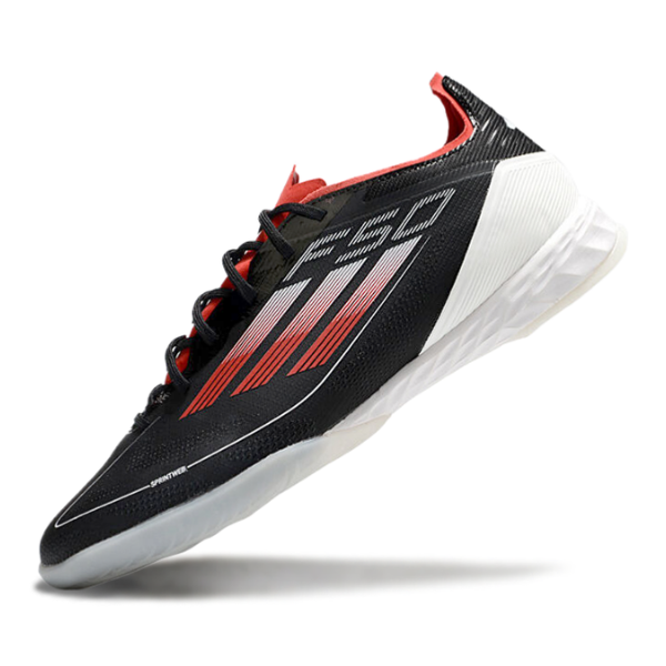 Botas de fútbol sala Adidas F50 Elite IC, color negro, rojo y blanco